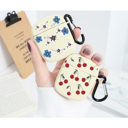 For AirPods 1 2 3 Pro Case Luxury Fruit Flower Silicone Protective Earphone Case For Apple AirPods 3 1/2 Cover Charging BOX Bags