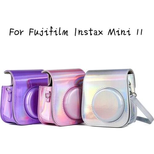 For Fujifilm Instax Mini 11 Camera Accessory Artist Oil Paint PU Leather Instant Camera Shoulder Bag Protector Cover Case