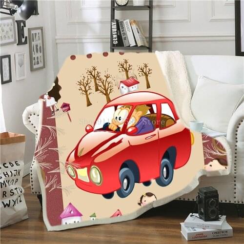 Cartoon Car Kids Blanket Fleece Blanket Sofa Soft Blanket Home Decor Office Throw Blanket For Children Design Custom Bedding