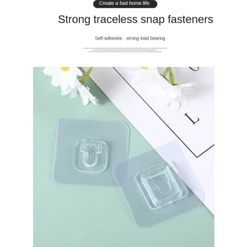 No-Trace Double-sided Adhesive Tape Transparent Hook Clasp Strong Adhesive Patch Waterproof High Temperature Resistance Tape