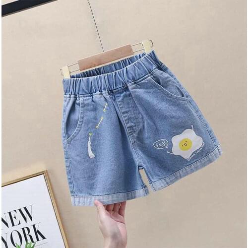 Big Girls Loose Shorts Kids Egg Pattern Short Pants Children Clothes Teenage Girl clothes 10 12 14 16 Girls Denim Shorts Summer