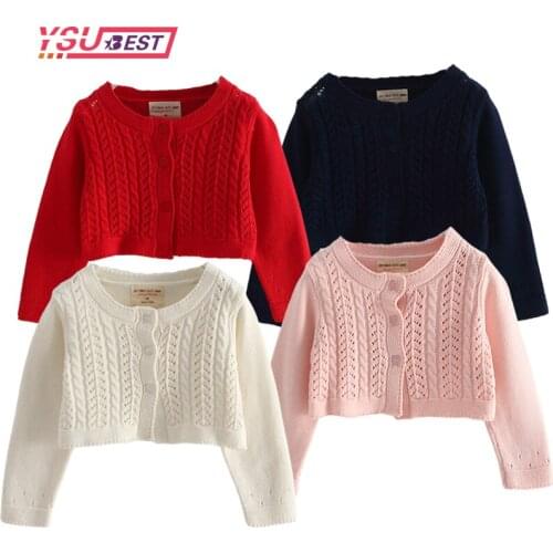 1-5Yrs Baby Girls Cardigan Autumn Spring Cotton Sweater Top Baby Children Clothing Boys Girls Knitted Sweater Kids Spring Wear