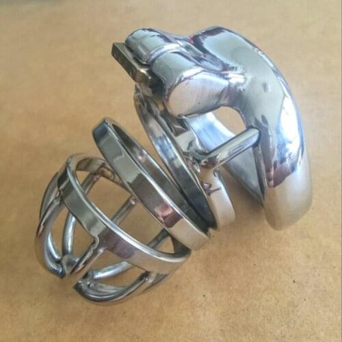 Arc Card Ring Stainless Steel Chastity Lock Device Cock Cage Metal Penis Sleeve Cockring Male Chastity Cage Sex Toys For Men
