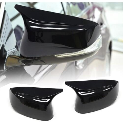 1Pair Glossy Black Side Mirror Cover Cap Housing Replacement Fit for Infiniti Q50 Q60 QX30 Q70