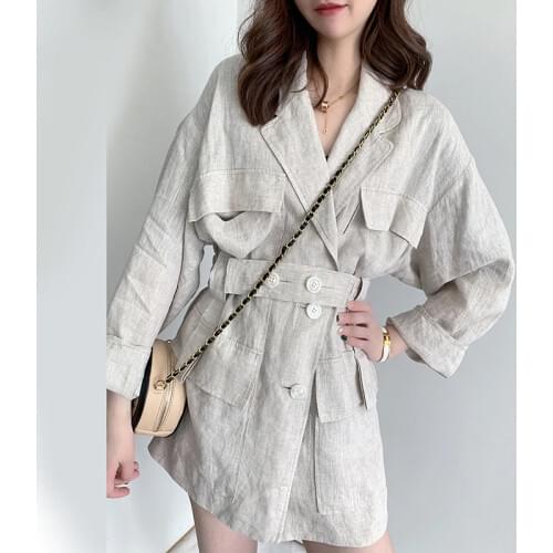 Женские льняные пиджаки Lunoakvo China At AliExpress