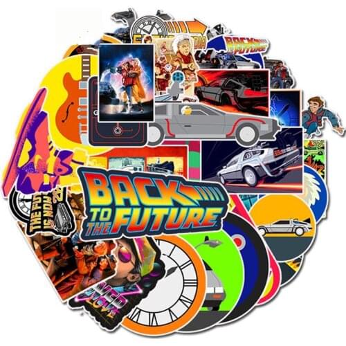 YC-038# 50/pcs PVC Sticker No repetitionback to the future Notebook Personalized trunk trolley box Waterproof graffiti sticker