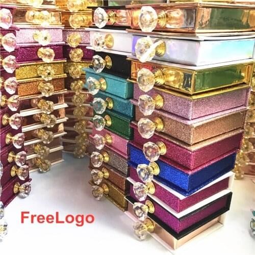 NEW 40/80 pcs Square False Eyelash Packaging Box Fake 3d Mink eyelashes Boxes colorful Fine flash Empty make up