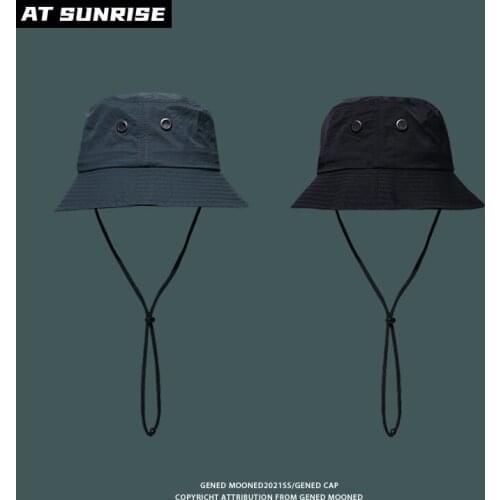 2021 New Brand black Fishermans hat Bucket Hat Unisex Fashion Hip Hop Streetwear Men Women warm windproof Bucket Hat outdoor