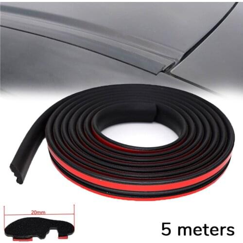 Universal 0.79" Car Front Rear Windscreen Roof Rubber Seal Strip Moulding Trim 5m