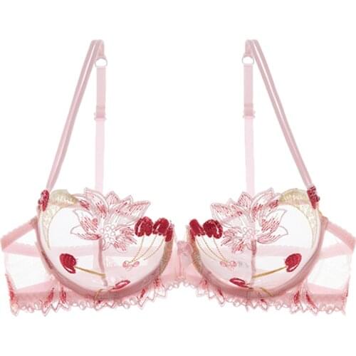 Net gauze is very thin transparent sex appeal hollow does not have sponge underwear bra