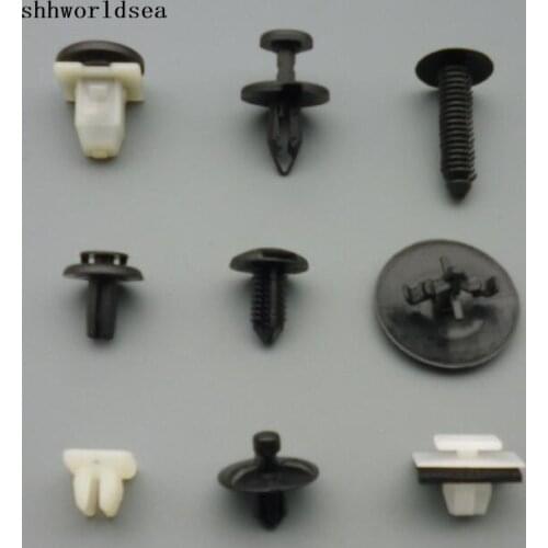 Shhworldsea 500pcs auto fender flare hood insulation retainer side radiator shield push type shroud seal board for nissan