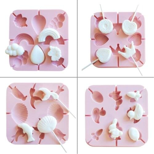 Lollipop Chocolate Silicone Mold Creativity Lollipop Mould Square Lollipop Candy Silicone Mold Cake Tools