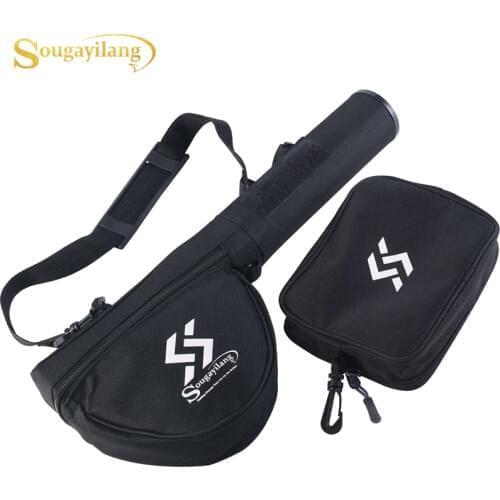 Sougayilang 45cm Portable Nylon Fishing Storage Bag Multifunctional Fishing Rod Pole Lure Storage Bag