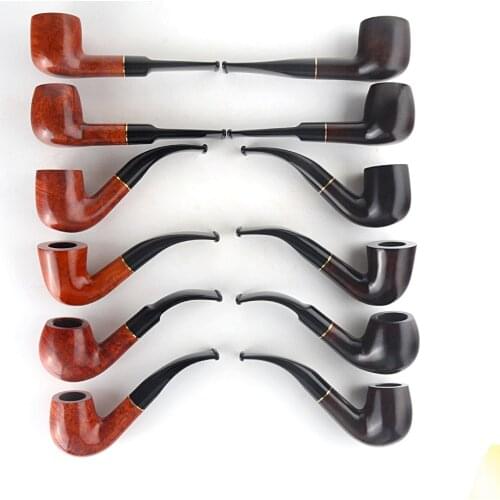 Tobacco smoking Briar pipe smooth finished 9mm filter Alba series pipe shape #ALB special offer free shipping