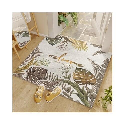 PVC Entry Door Mat Hallway Porch Indoor Floor Printed PVC Mat Carpet Waterproof Non-slip Home Doormat Outside Rugs