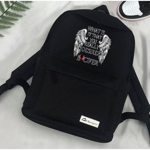 Funny Graphic Lucifer Satan School Bag Backpacks Boys Girls Teengers Laptop for Students School Bag Casual Back Pack Sac A Dos