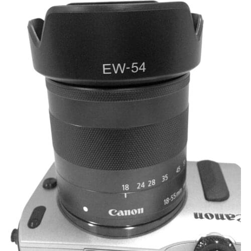 10PCS EW-54 EW54 Camera Lens Hood for Canon EOSM EF-M 18-55mm f/3.5-5.6 IS STM Lens B