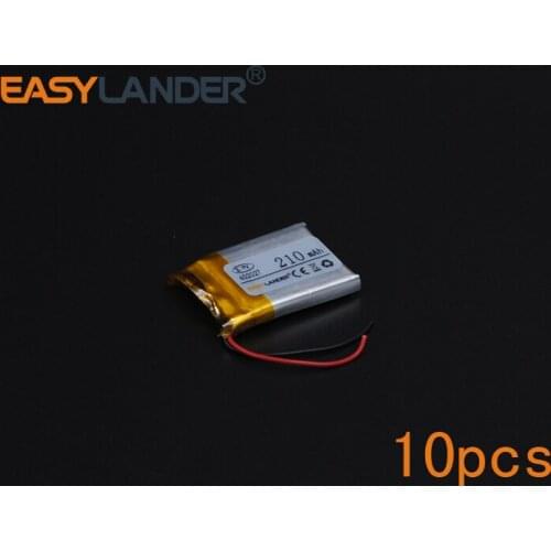 10pcs/Lot 3.7V 210mAh Polymer Li-ion Battery For bluetooth headset Bracelet Wrist Watch pen GPS PSP PDA MP3 MP4 Game 402027