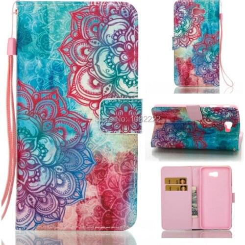 10pcs/lot New Cartoon design Owl Wallet PU Leather Case With Stand For Samsung J5 Prime ON5 2016 / J7 Prime On7 2016 / J3 Prime