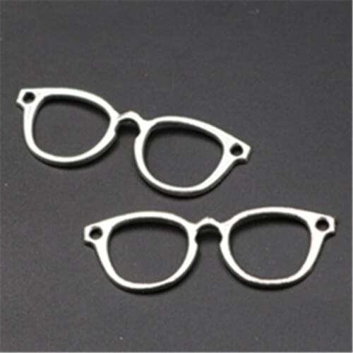 10pcs Vintage Eyeglass Frame Pendants Bracelet Necklace Alloy Connectors DIY Metal Jewelry Handmade Accessories 55*19mm A740