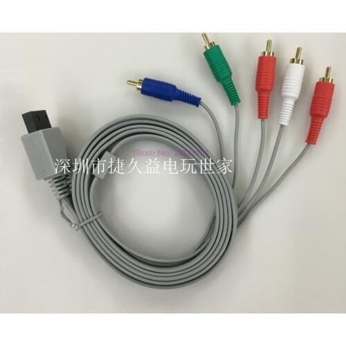 100pcs 1.8m Component 1080 P HDTV AV Audio Adapter Cable Cord Wire 5 RCA AV Cable F for Wii for Wi i U console