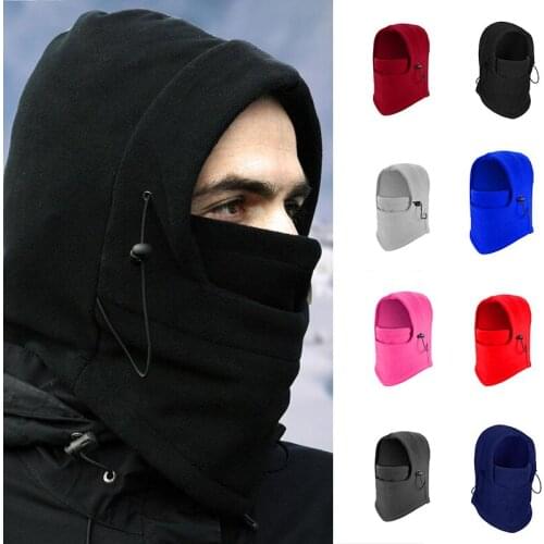 2021 New Warm Cap Winter Men Women Hats Waterproof Thermal Fleece Balaclava Hat Hooded Neck Warmer Hiking Scarves