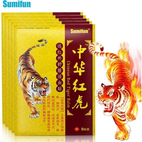 Sumifun 24pcs Tiger Balm Rheumatism Plaster Chinese Pain Patch Treatment Arthritis Joint Back Neck Body Relaxation Herbs Sticker