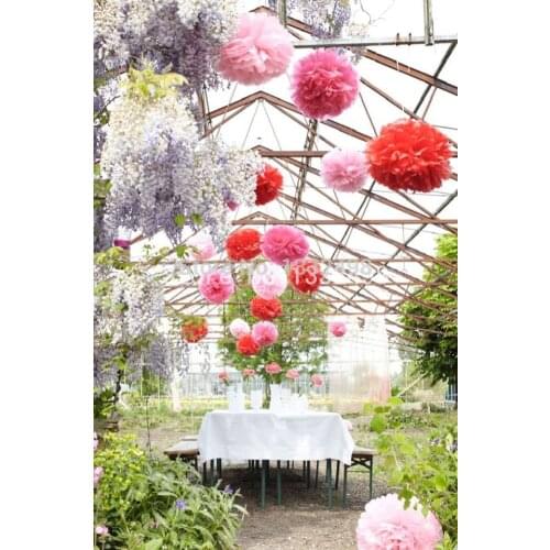 30 Colors 1500pcs/lot 8" (20CM) Tissue Paper Pom Poms Paper Flowers Wedding Decoration Packaging Gift Home Baby Bridal Shower