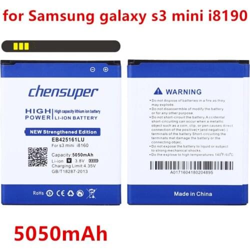 2019 new EB425161LU 5050mAh Battery for Samsung Galaxy S3 mini i8190 ace 2 i8160 i699 S7562 S7562I S7568 i8190N S7560(M) S7580