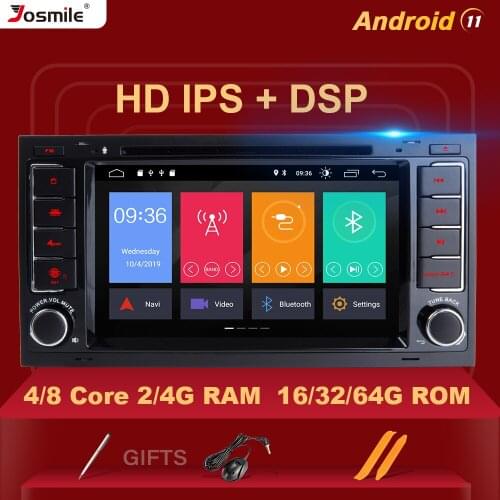 4GB 64GB 2 Din Android 11 Car DVD Multimedia Player For VW/Volkswagen/Touareg/Transporter T5 2004-2011 Radio GPS Stereo Audio