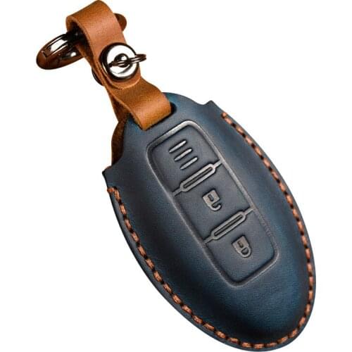 Genuine Leather Handmade Car Key Cover key Case For Nissan Kicks SYLPHY Pulsar LANNIA Qashqai X-Trail Micra ALTIMA Murano Note