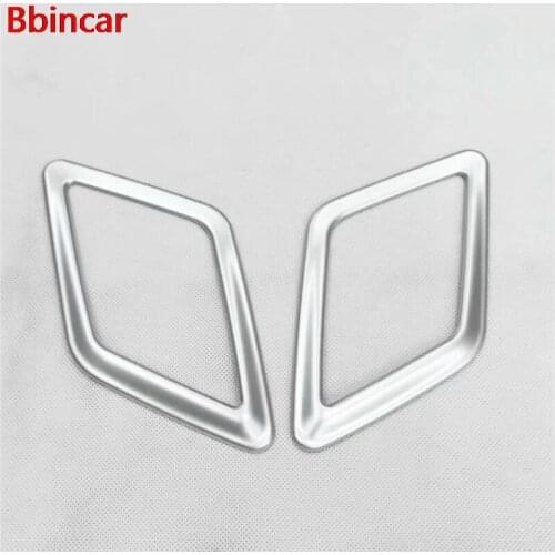 For Volkswagen VW Atlas Teramont 2017 2018 ABS Matte Audio Loudspeaker Ring Car Sound Speaker Frame Sticker Auto Interior Trim