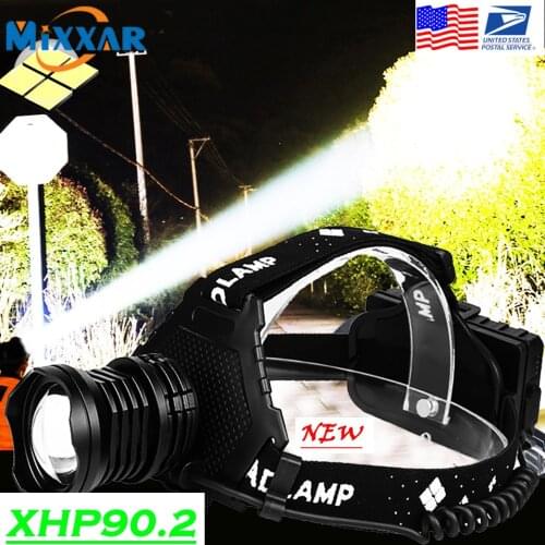 EZK20 Dropshipping New Super Bright LED Headlamp Rechargeable Headlight High Power Fishing Head Lamp Brightest Torch