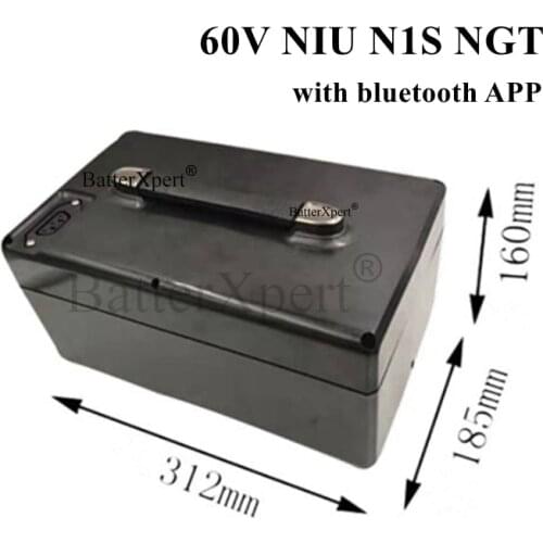 60V 35Ah Lithium Ion 60V 35Ah Li Ion 17S BMS with Bluetooth APP for Scooter Bike NIU N1S NGT + 10A Charger