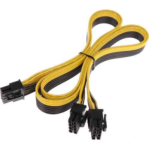 PCIe 8Pin Male To Dual 8Pin (6+2) Male Power Adapter Cable For EVGA Power Supply