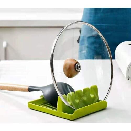 Plastic Utensil Rest Drip Pad Mat Spatula Ladle Shelf Spoon Pot Lid Holder Stand Tool for Cooking Kitchen Accessories