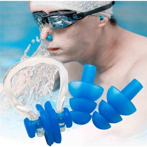 Swim pool accessories swimming nose clip clip earplug earplugs suit swim earplugs