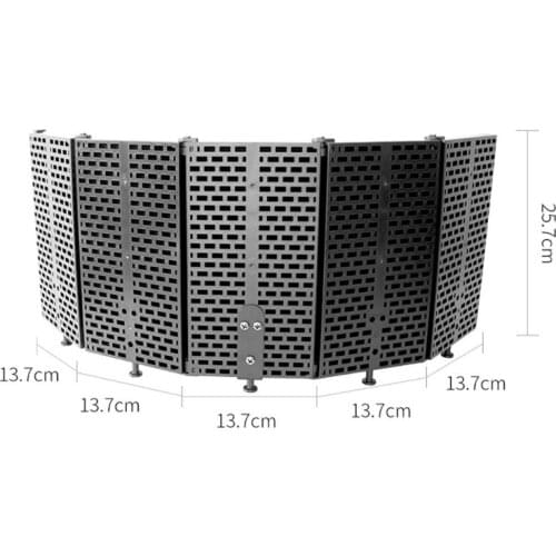 H7JA Portable Mic Sound Absorbing Foam Recording Foam Panel Shields for Vocal Microphone Recording Equipment Vocal Recording