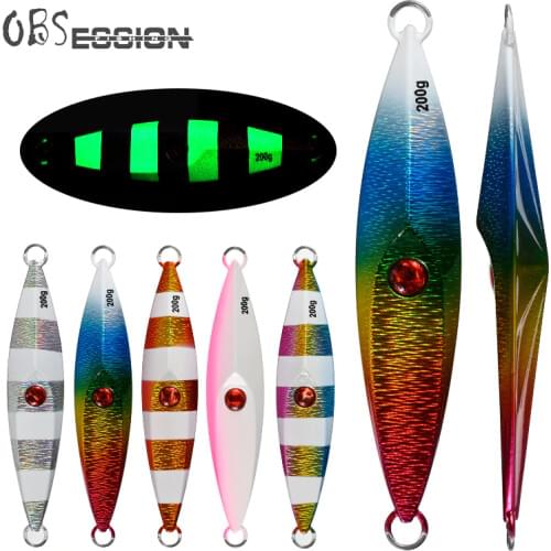 OBSESSION Japan laser Slow Jigging lure 200g 250g glow jigging lures fishing set metal jigs Sea Fishing Artificial bait tackle