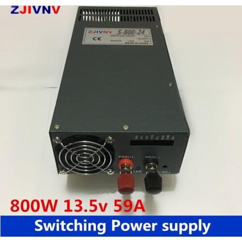 Industrial and led used 800W switching power supply AC DC 13.5V power supply unit input 110vAC or 220vAC 13.5v power supply