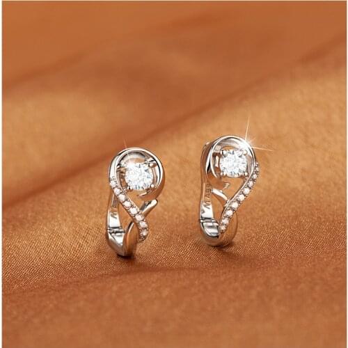 1pair European and American fashion classic charm woman note rhinestone Stud earrings ear buckle DIY earring for jewelry making