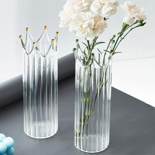 Flower Vase For Wedding Decorative Table Glass Decorative Hydroponics Plants Vases Ornaments Home Modern Glass Candle Holder