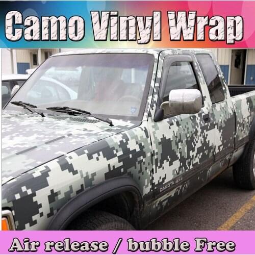 Military Green Camouflage Car Wrap VINYL foil Air Bubble Free Vehicle / Motorcycle CAMO Covers Graphic size 1.52x30m PROTWRAPS