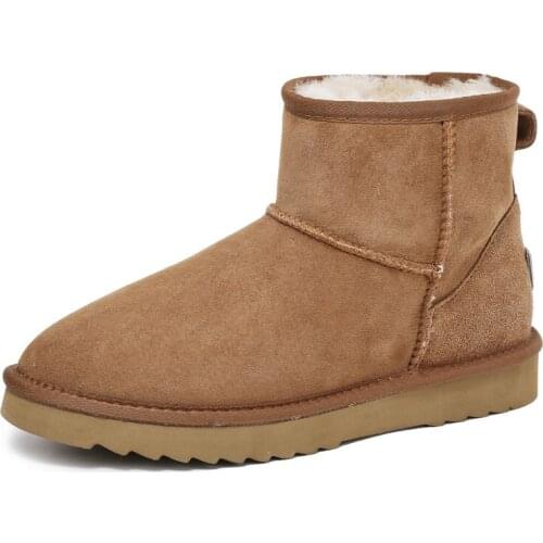 Wogq New Fashion Australia Classic Women Snow Boots Top Quality Waterproof Genuine Leather Ankle Boots Warm Winter Woman Shoes