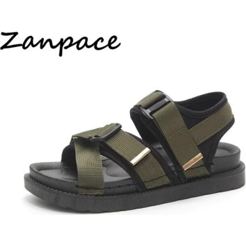 2019 Summer New Platform Sandals Casual Thick Bottom Beach Shoes Comfortable Breathable Slip Open Toe Black Woman Sandalias