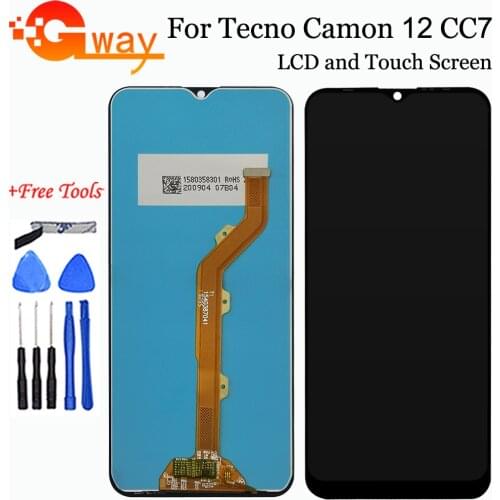 6.52" For Tecno Camon 12 CC7 LCD Display Touch Screen Digitizer Assembly For Tecno Camon12 LCD Phone Replacement Parts+Tools