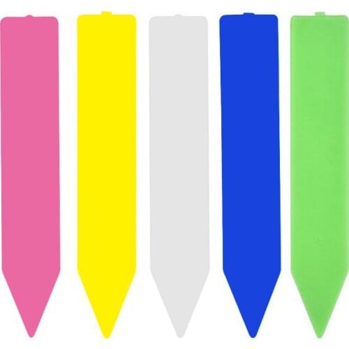 100Pcs garden plant label plastic plant label nursery tag flowerpot nursery tag tray tag tool 5cm * 1cm 6 colors plastic