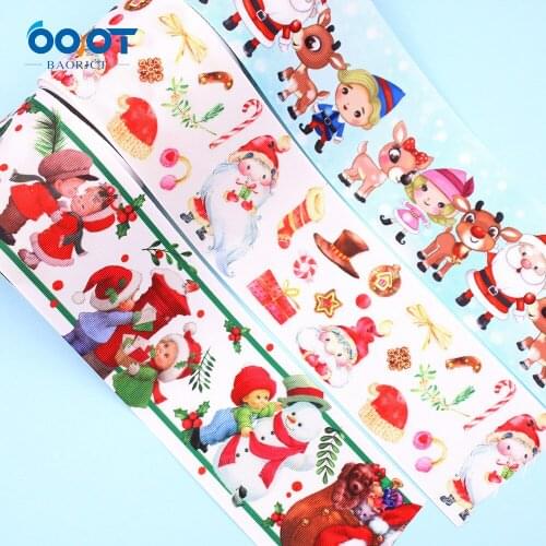 3'' Cartoon gosgrain Ribbon 10Yard Christmas DIY Handmade Accessories Headdress Gift Packaging Decoration