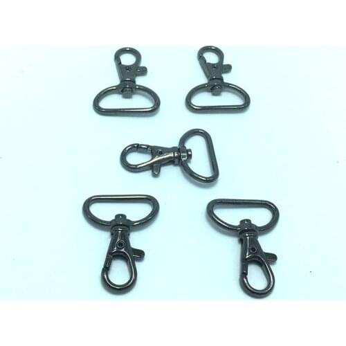 30 Swival Lobster Claw Clips 1" Zinc Gunmetal Toned Colour 1" Lobster Clasp x 30 Loop Ring