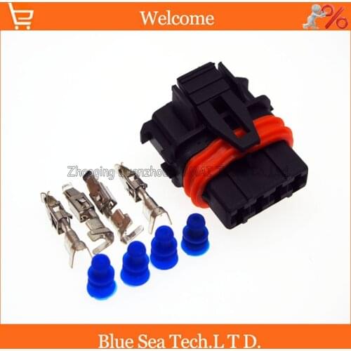 50 PCS 4Pin 3.5mm Auto airflow rate senser plug,axle load/intake pressure plug for Bosch connector,for BMW,Audi,VW etc